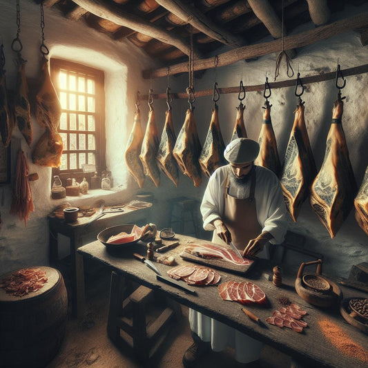 Jambon séché fumé d'agneau : jambon sec d'agneau, jambon d'agneau.